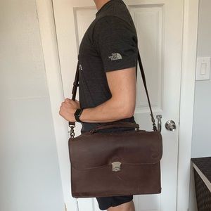 Buffalo Jackson Leather Messenger Bag